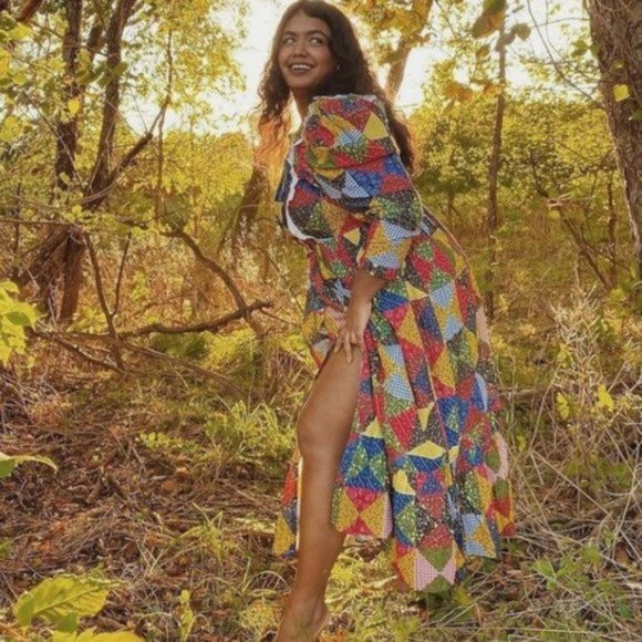 NWT DOEN Nicolette Countryside Patchwork Cotton Praire Maxi Dress sz M - Picture 3 of 15